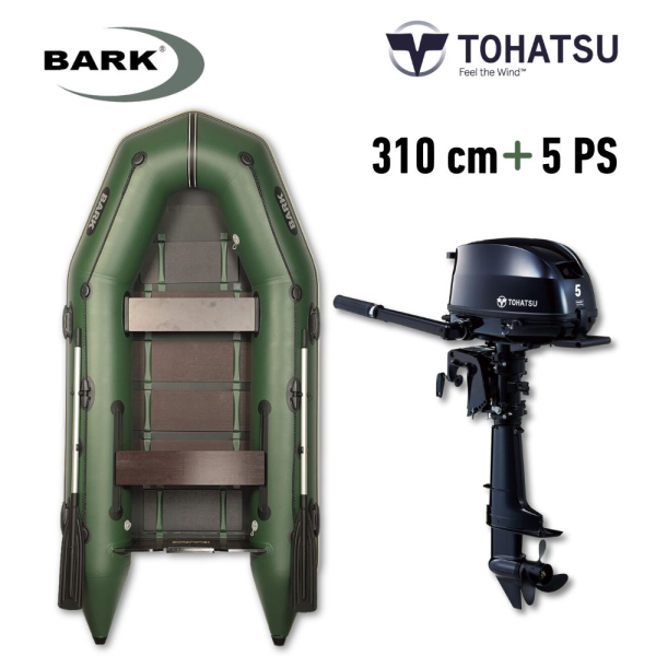 Schlauchboot BARK 310 cm mit 5 PS Tohatsu Motor (MFS5DDS)