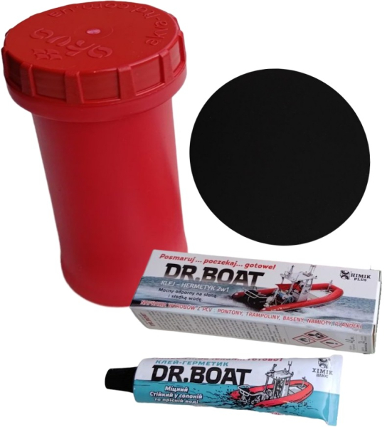 Reparturset für Schlauchboote, schwarz
