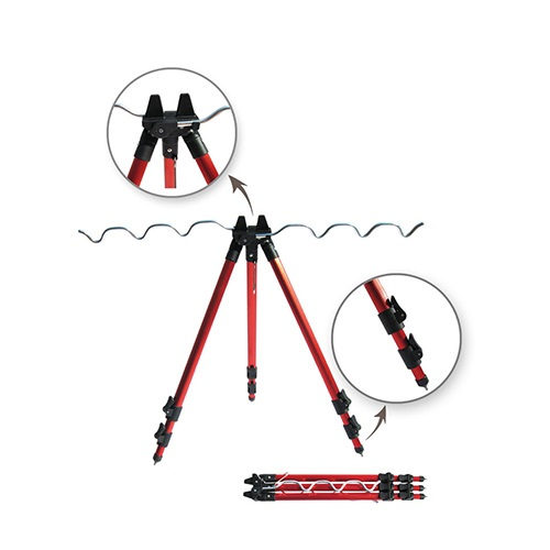 FANATIK Rutenhalter Rutenständer Feeder Dreibein Klapprutenhalter Ablage Tripod 56 – 110cm